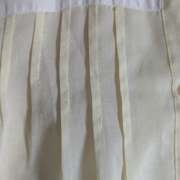 70's Vintage Yellow Flower Embroidered Button Sleeveless Dress Size 11 - Picture 6 of 11